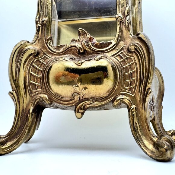 Miniature Gold Metal French Style Vitrine Plastic Shelf insert Red Velvet - Picture 5 of 16